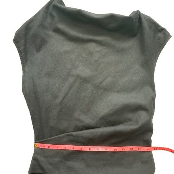 Helmut Lang Women’s Draped Bodycon Black Dress Size 4 - Picture 7 of 11